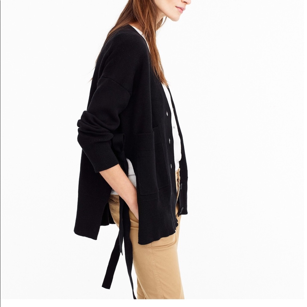 J.Crew Slouchy cardigan with side ties NWT